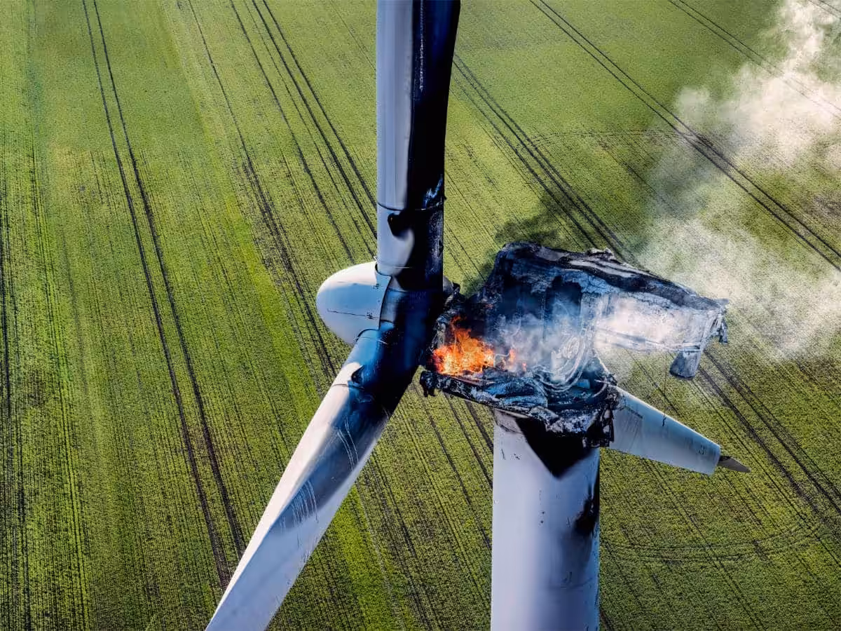 Wind turbine accident