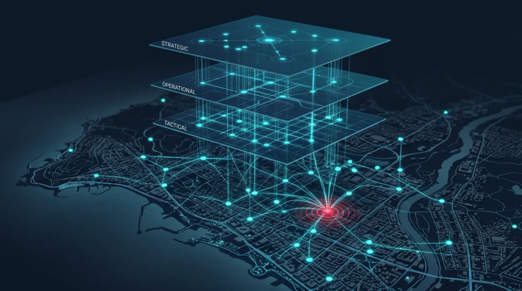 Connected emergency response network sharing real-time situational awareness